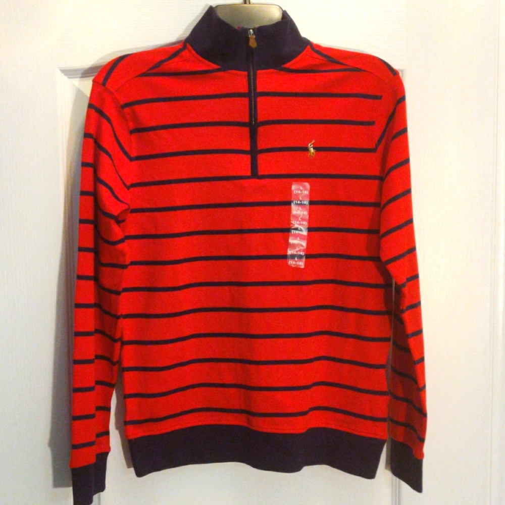 Ralph Lauren long sleeve shirt. Sz.L colored red and blue.
